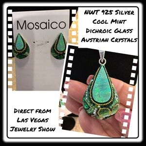 NWT Mosaico Austrian Crystal pendant necklace & earrings 💕💕 new line! 💕💕